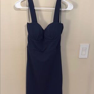 Navy Blue Fitted Flattering Women’s Dress Fitting HiLow
